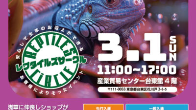 「レプタイルズサークル」に出展いたします